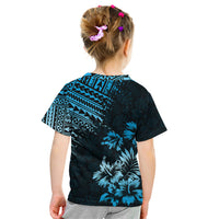 Hawaii Summer Kid T Shirt Mix Polynesian Black-Blue LT6 - Polynesian Pride