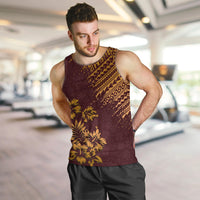 Hawaii Summer Men Tank Top Mix Polynesian Brown LT6 - Polynesian Pride