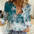 Polynesian Sea Turtle Women Casual Shirt Tribal LT6 Female Blue - Polynesian Pride