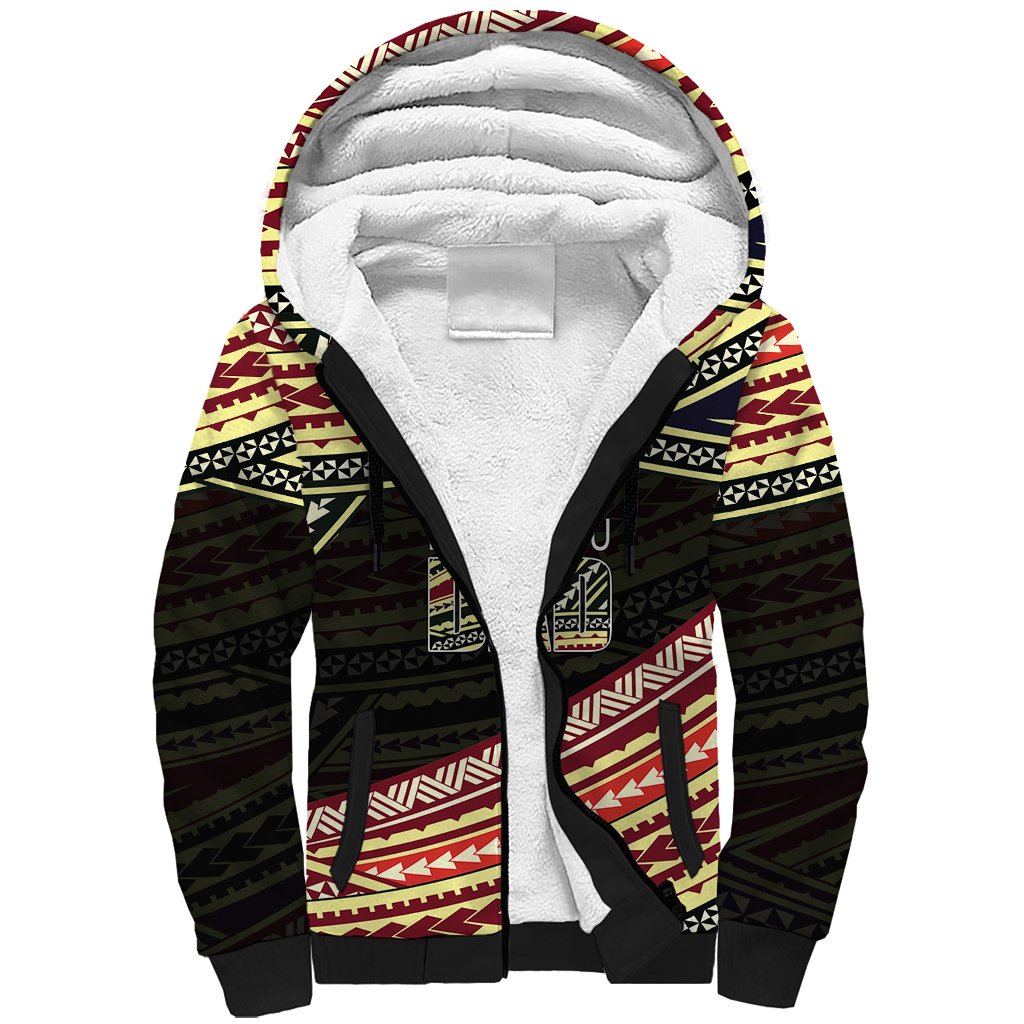 (Custom Personalised) Happy Fathers Day Polynesian Sherpa Hoodie I Love You Dad LT6 Unisex Art - Polynesian Pride