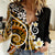 Plumeria Polynesian Women Casual Shirt Trending Gold LT6 Female Gold - Polynesian Pride