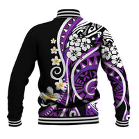 Plumeria Polynesian Baseball Jacket Trending Purple LT6 - Polynesian Pride