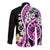 Plumeria Polynesian Long Sleeve Button Shirt Trending Pink LT6 - Polynesian Pride