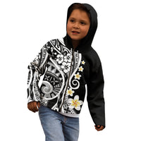 Plumeria Polynesian Kid Hoodie Trending Black LT6 - Polynesian Pride