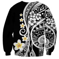 Plumeria Polynesian Sweatshirt Trending Black LT6 - Polynesian Pride