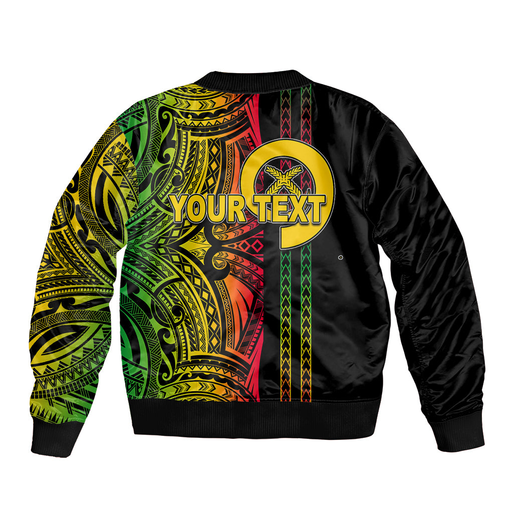 Custom Vanuatu Bomber Jacket Polynesian Tribal LT6 - Polynesian Pride