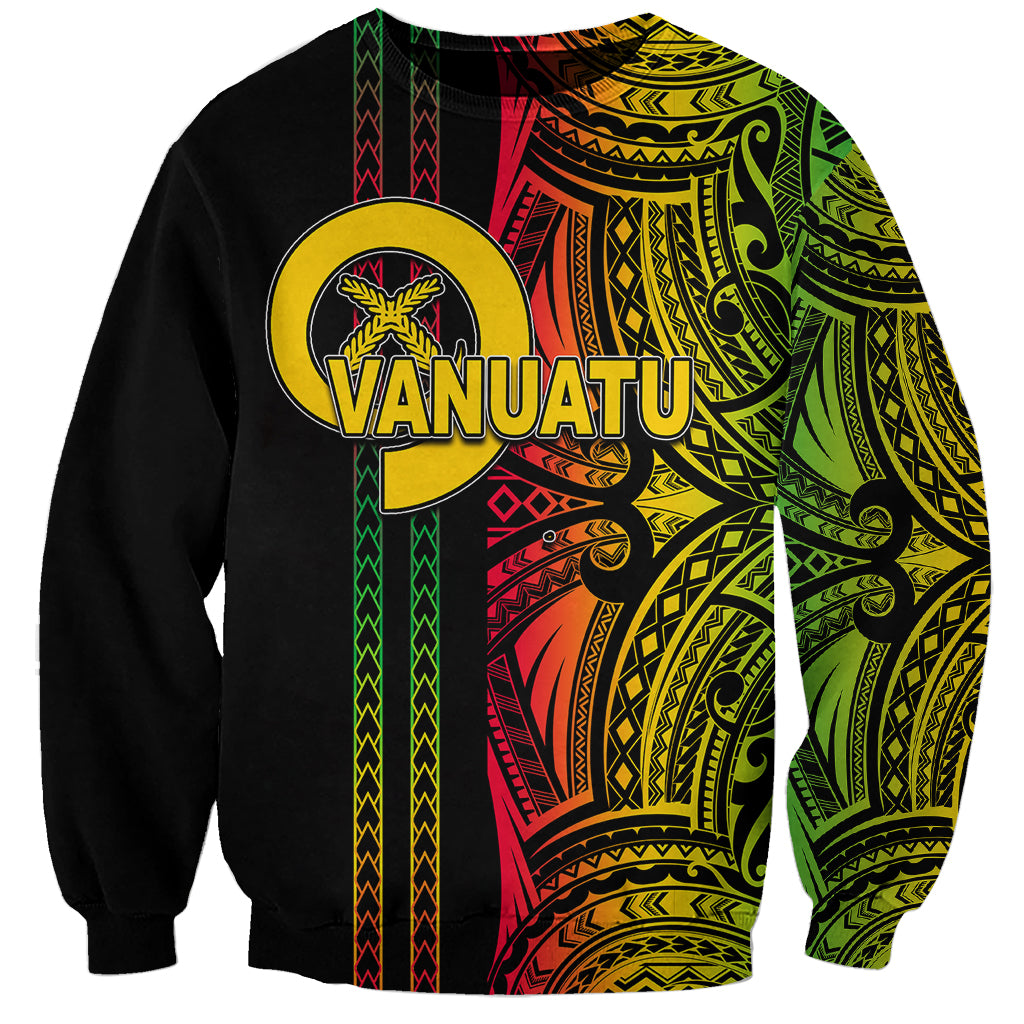 Custom Vanuatu Sweatshirt Polynesian Tribal LT6 Unisex Black - Polynesian Pride