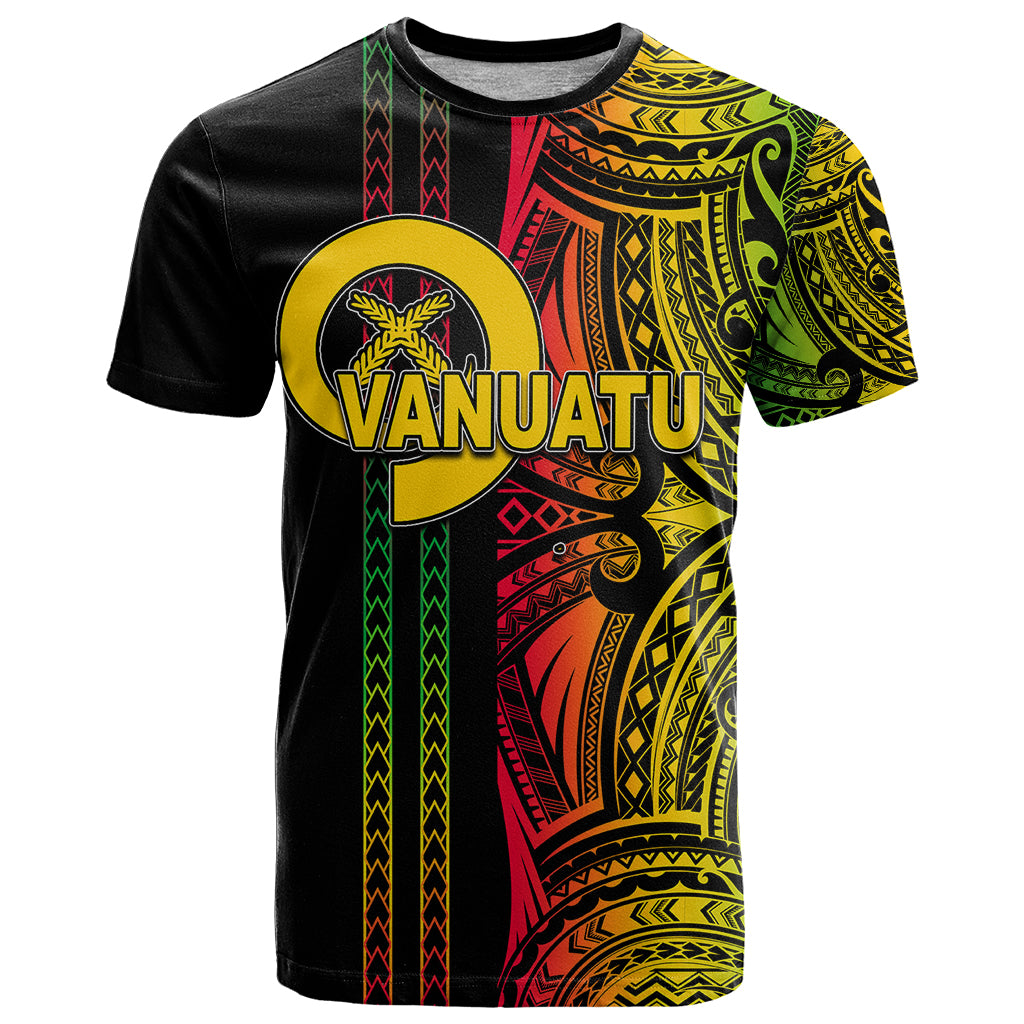 Custom Vanuatu T Shirt Polynesian Tribal LT6 Black - Polynesian Pride