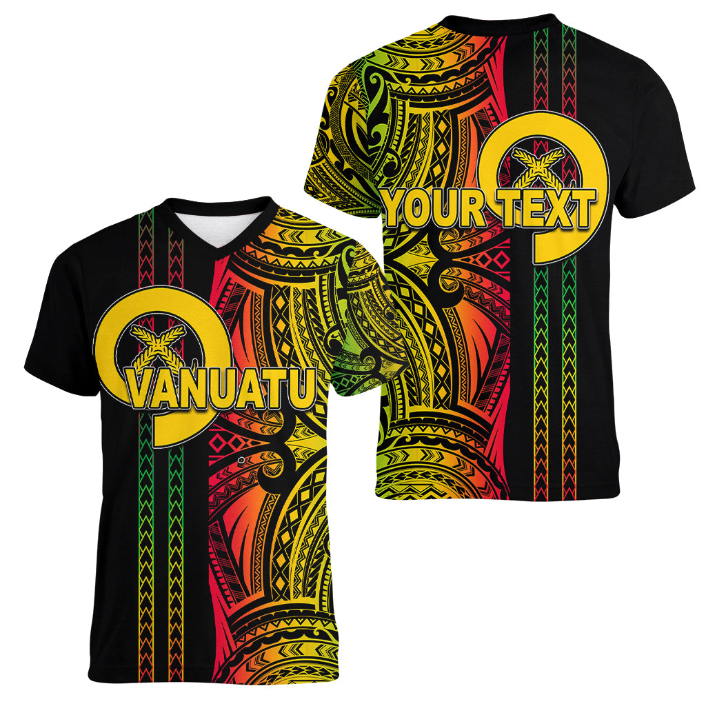 Custom Vanuatu Women V Neck T Shirt Polynesian Tribal LT6 - Polynesian Pride