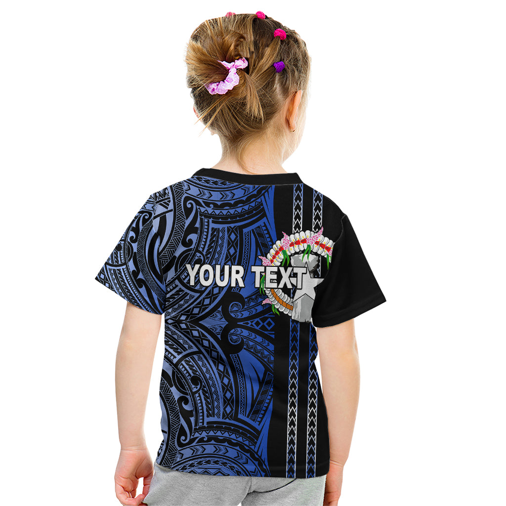 Custom Northern Mariana Islands Kid T Shirt Polynesian Tribal LT6 - Polynesian Pride