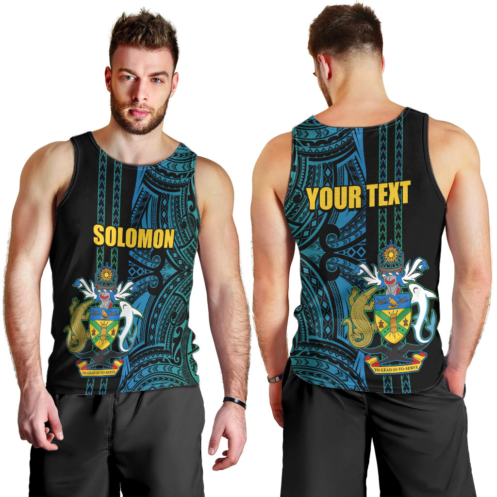 Custom Solomon Islands Men Tank Top Polynesian Tribal LT6 - Polynesian Pride