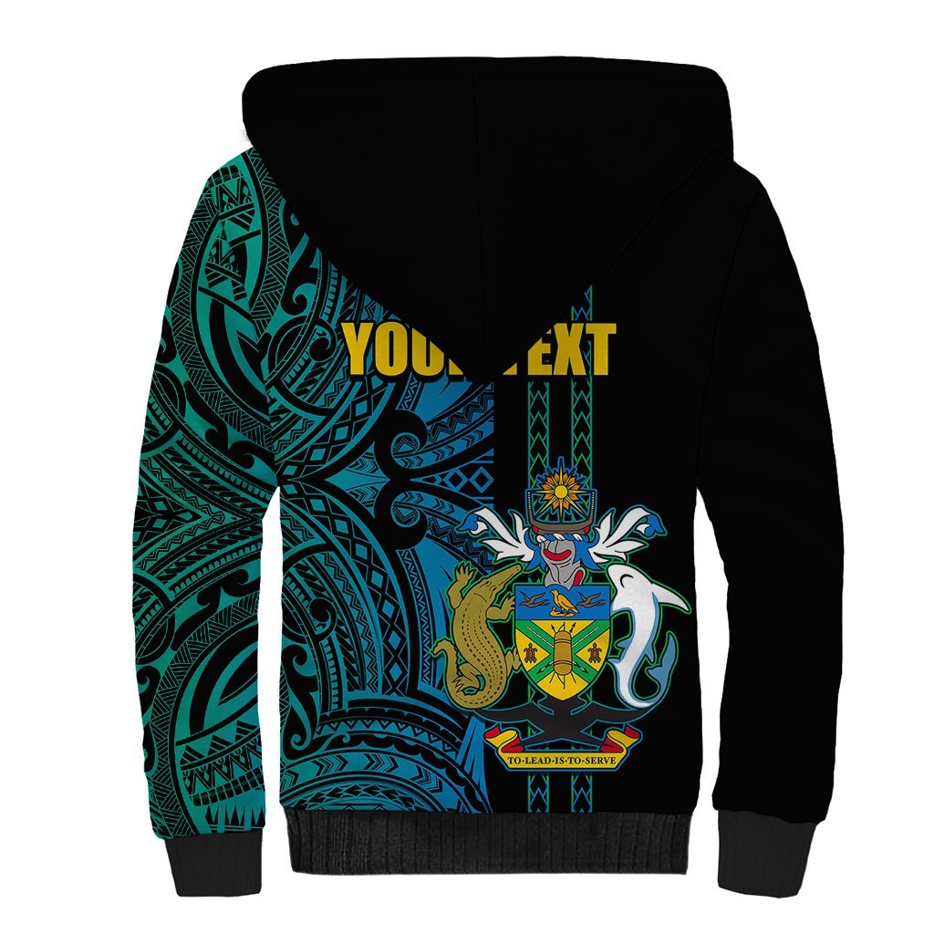 Custom Solomon Islands Sherpa Hoodie Polynesian Tribal LT6 - Polynesian Pride