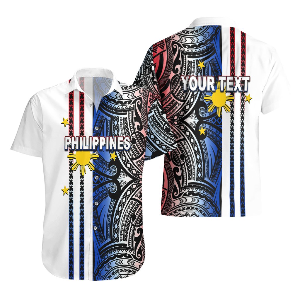 Custom Philippines Hawaiian Shirt Polynesian Tribal White LT6 - Polynesian Pride