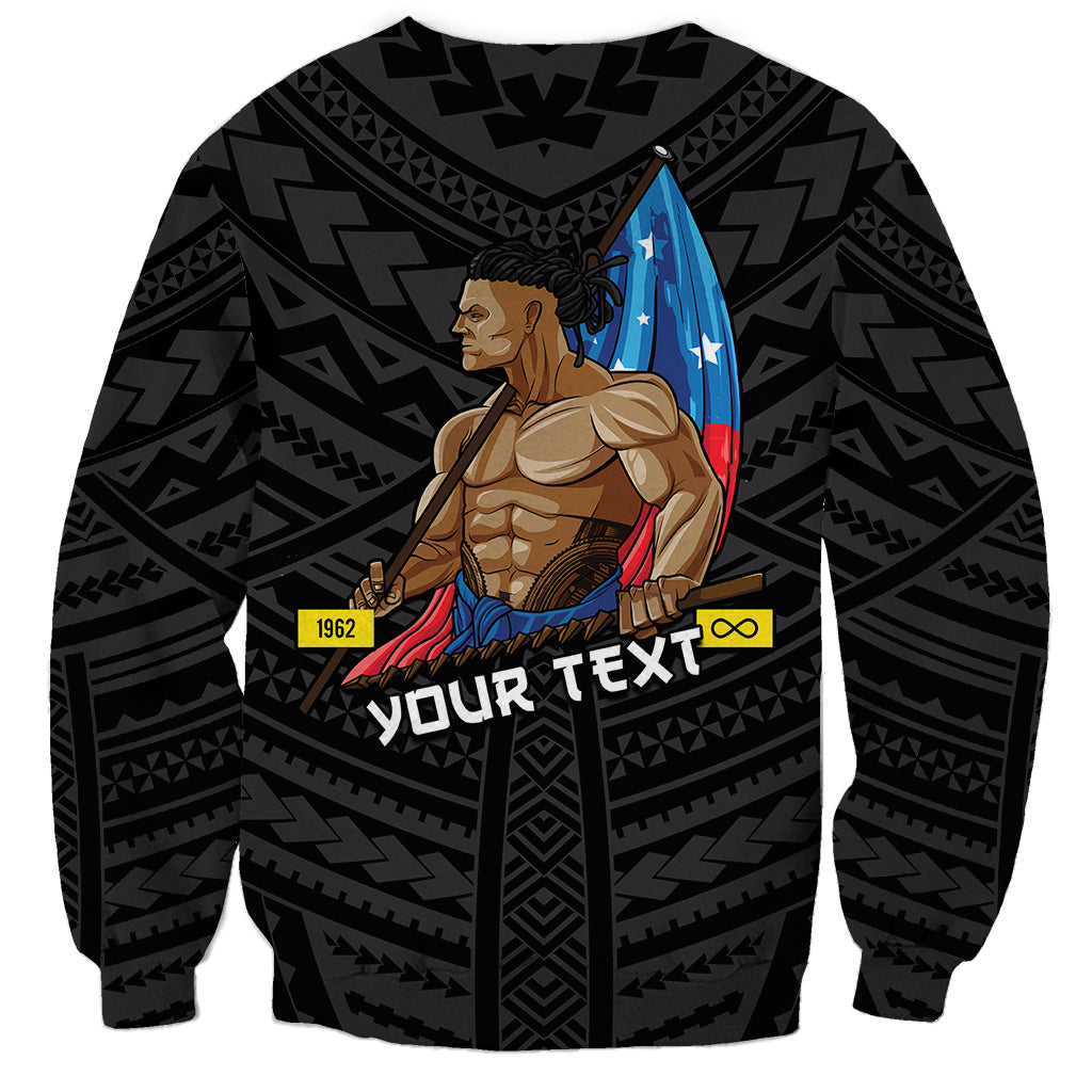 (Custom Personalised) Samoa Pride Sweatshirt Simple Black Style LT6 - Polynesian Pride
