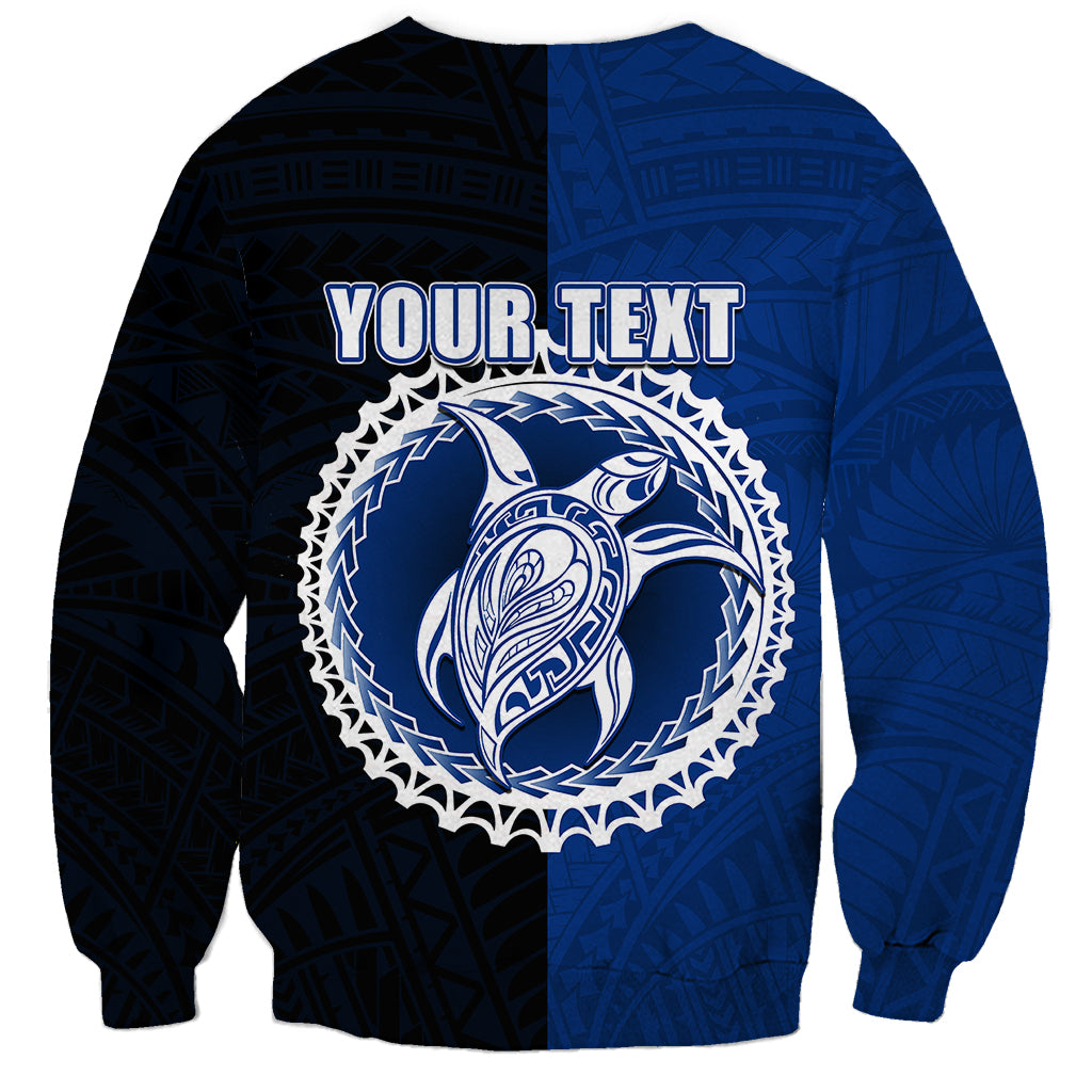 Custom Rakahanga Of Cook Islands Sweatshirt Mix Half Black LT6 - Polynesian Pride