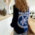 Custom Rakahanga Of Cook Islands Women Casual Shirt Mix Half Black LT6 - Polynesian Pride