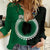 Custom Mitiaro Of Cook Islands Women Casual Shirt Mix Half Black LT6 Female Green - Polynesian Pride
