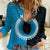 Custom Mauke Of Cook Islands Women Casual Shirt Mix Half Black LT6 Female Blue - Polynesian Pride
