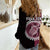 Custom Mangaia Of Cook Islands Women Casual Shirt Mix Half Black LT6 - Polynesian Pride