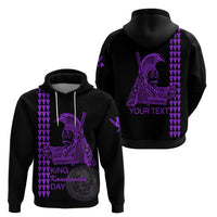 Custom Hawaii Hoodie King Kamehameha Day Purple LT6 - Polynesian Pride