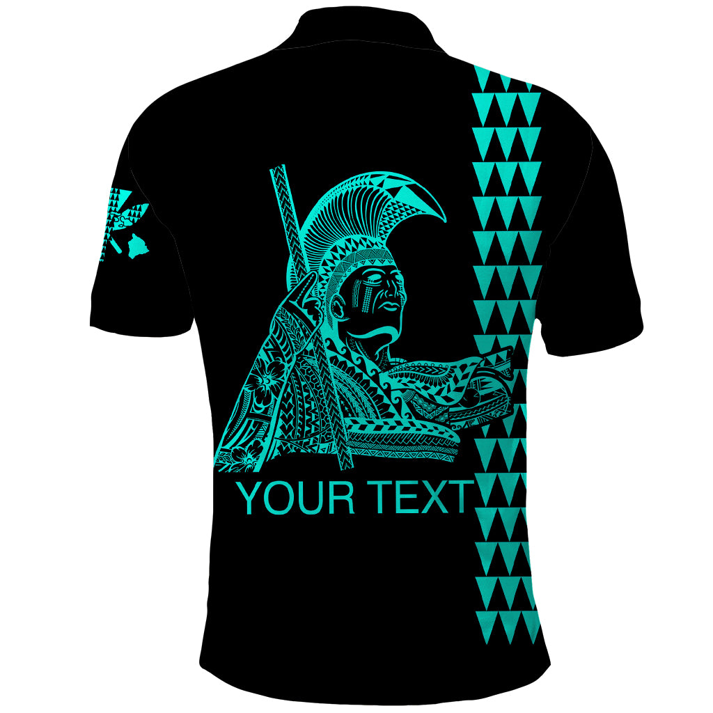 Custom Hawaii Polo Shirt King Kamehameha Day Green LT6 - Polynesian Pride