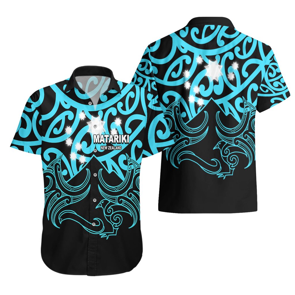 Matariki New Zealand Hawaiian Shirt Maori New Year Light Blue LT6 - Polynesian Pride