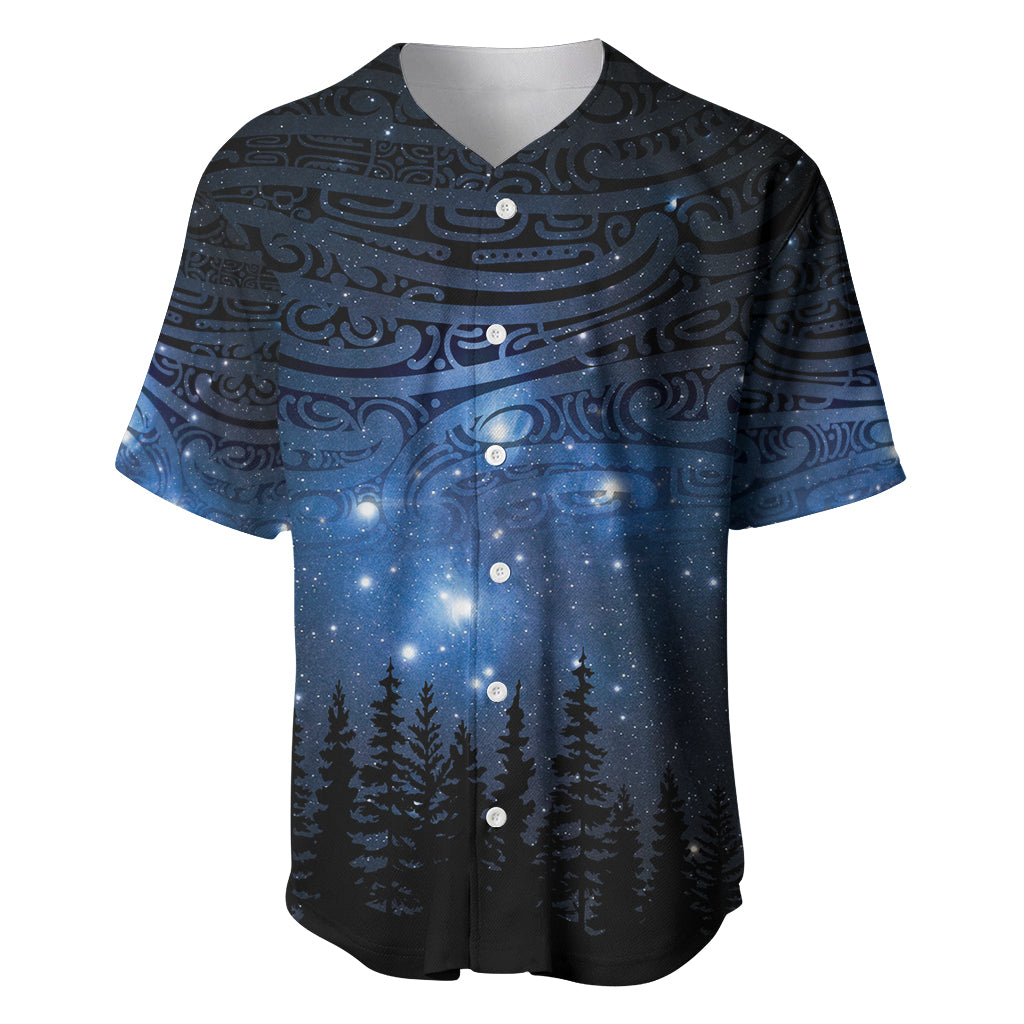 Matariki Te Tau Hou Māori Baseball Jersey New Zealand Starry Sky LT7 Galaxy - Polynesian Pride