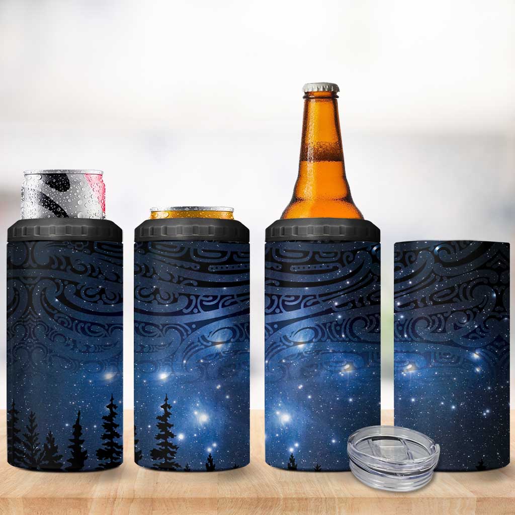 Matariki Te Tau Hou Mori 4 in 1 Can Cooler Tumbler New Zealand Starry Sky LT7 - Polynesian Pride