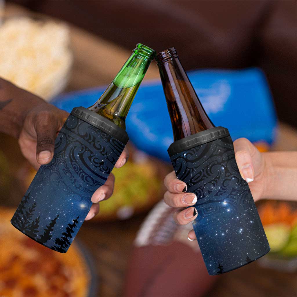 Matariki Te Tau Hou Mori 4 in 1 Can Cooler Tumbler New Zealand Starry Sky LT7 - Polynesian Pride