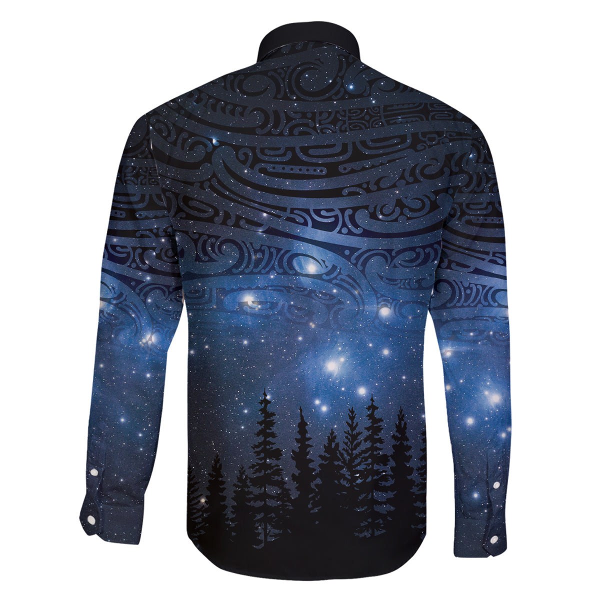 Matariki Te Tau Hou Māori Family Matching Off Shoulder Short Dress and Hawaiian Shirt New Zealand Starry Sky LT7 - Polynesian Pride