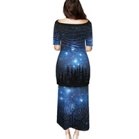 Matariki Te Tau Hou Māori Family Matching Puletasi and Hawaiian Shirt New Zealand Starry Sky LT7 - Polynesian Pride