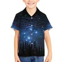 Matariki Te Tau Hou Māori Family Matching Tank Maxi Dress and Hawaiian Shirt New Zealand Starry Sky LT7 Son's Shirt Galaxy - Polynesian Pride