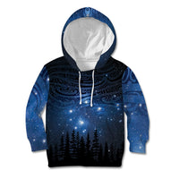 Matariki Te Tau Hou Māori Kid Hoodie New Zealand Starry Sky LT7 Hoodie Galaxy - Polynesian Pride