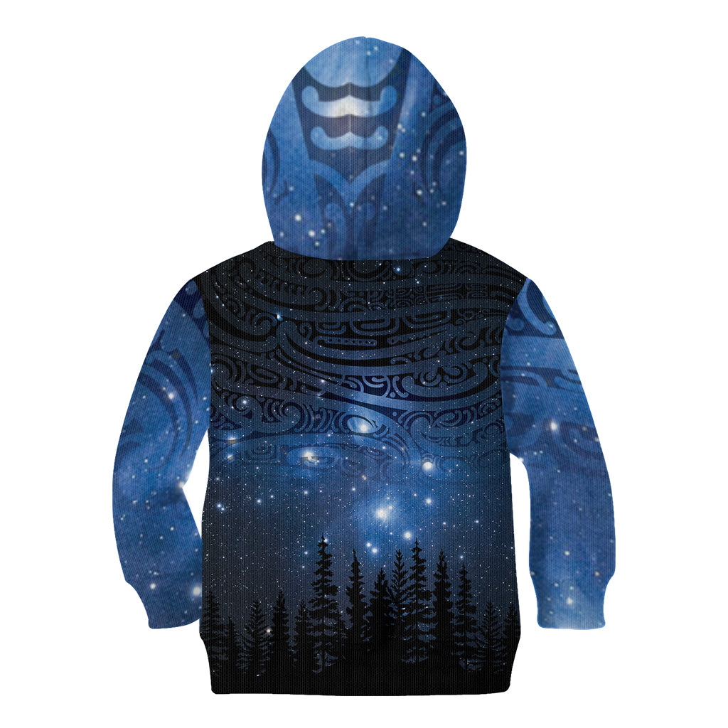 Matariki Te Tau Hou Māori Kid Hoodie New Zealand Starry Sky LT7 - Polynesian Pride