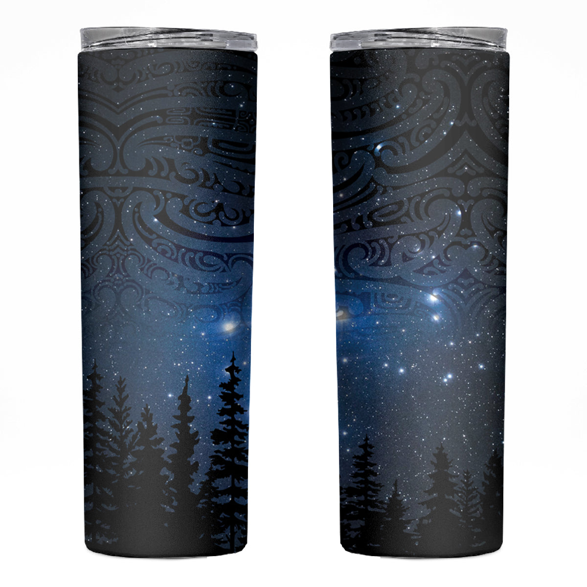 Matariki Te Tau Hou Māori Skinny Tumbler New Zealand Starry Sky LT7 Galaxy - Polynesian Pride