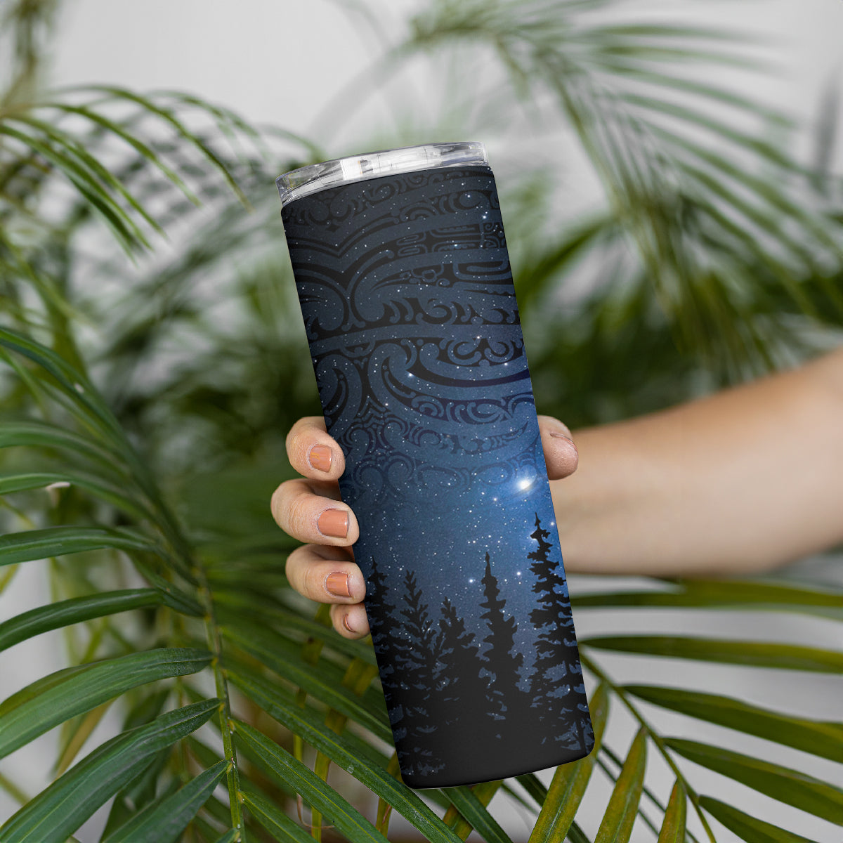 Matariki Te Tau Hou Māori Skinny Tumbler New Zealand Starry Sky LT7 - Polynesian Pride