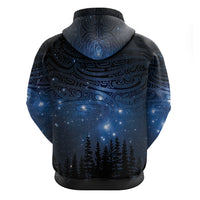 Matariki Te Tau Hou Māori Zip Hoodie New Zealand Starry Sky LT7 - Polynesian Pride