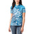 World Ocean Day Polynesian Pattern Women Polo Shirt Crystal Waves