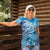 World Ocean Day Polynesian Pattern Women Polo Shirt Crystal Waves