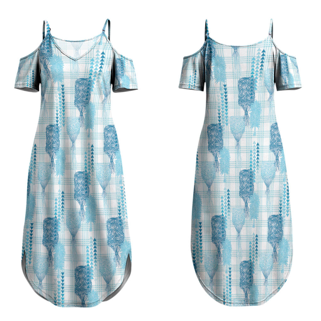 Aloha Hawaii Vintage Kahili Pa'a Lima Couples Matching Summer Maxi Dress and Hawaiian Shirt Palaka Print Oceanic Turquoise