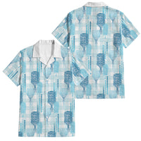 Aloha Hawaii Vintage Kahili Pa'a Lima Family Matching Long Sleeve Bodycon Dress and Hawaiian Shirt Palaka Print Oceanic Turquoise