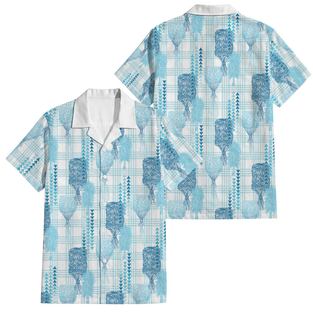 Aloha Hawaii Vintage Kahili Pa'a Lima Family Matching Summer Maxi Dress and Hawaiian Shirt Palaka Print Oceanic Turquoise