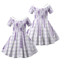 Aloha Hawaii Vintage Kahili Pa'a Lima Family Matching Long Sleeve Bodycon Dress and Hawaiian Shirt Palaka Print Pastel Lavender