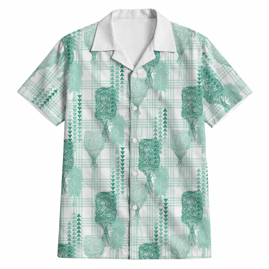 Aloha Hawaii Vintage Kahili Pa'a Lima Hawaiian Shirt Palaka Print Mossy Teal LT7 Mossy Teal - Polynesian Pride