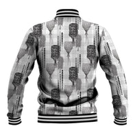 Aloha Hawaii Vintage Kahili Pa'a Lima Baseball Jacket Palaka Print Hinahina