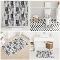 Aloha Hawaii Vintage Kahili Pa'a Lima Bathroom Set Palaka Print Hinahina