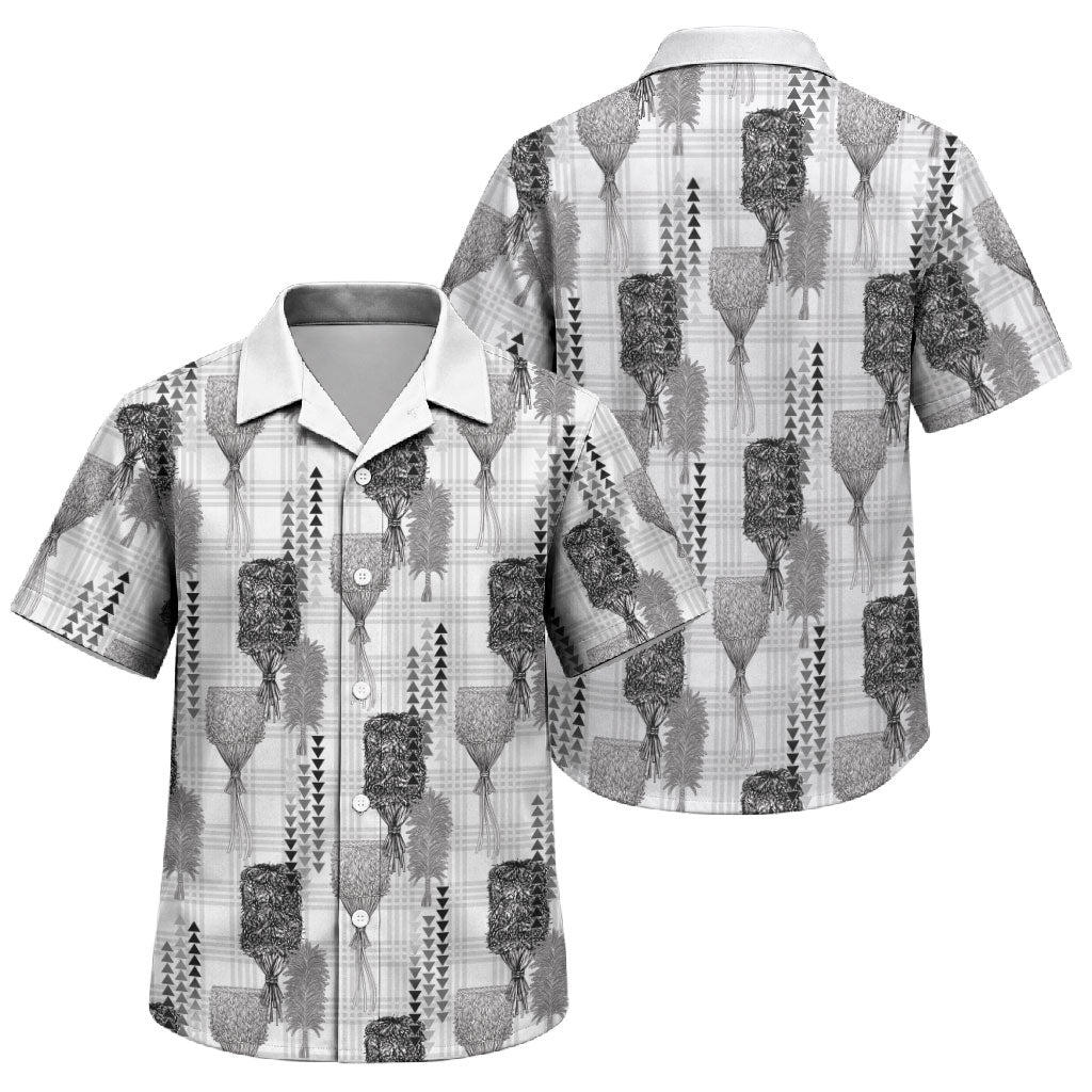 Aloha Hawaii Vintage Kahili Pa'a Lima Family Matching Summer Maxi Dress and Hawaiian Shirt Palaka Print Hinahina