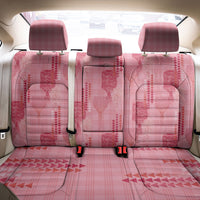 Aloha Hawaii Vintage Kahili Pa'a Lima Back Car Seat Cover Palaka Print Berry Pink