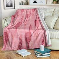 Aloha Hawaii Vintage Kahili Pa'a Lima Blanket Palaka Print Berry Pink