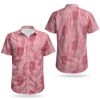 Aloha Hawaii Vintage Kahili Pa'a Lima Couples Matching Tank Maxi Dress and Hawaiian Shirt Palaka Print Berry Pink